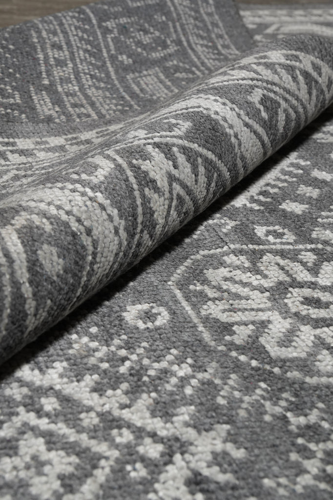 9 x 12 Hand-knotted Contemporary Area Gray Rug #F-5636