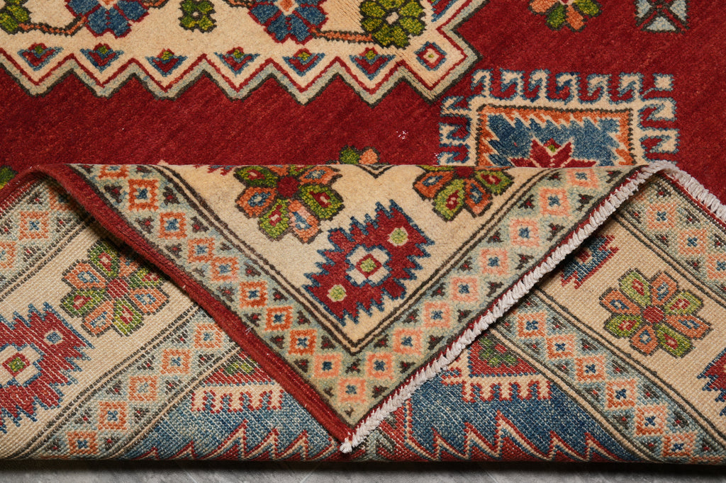 5 x 6.5 Geometric Diamond Kazak Wool Rug #PIX-24200