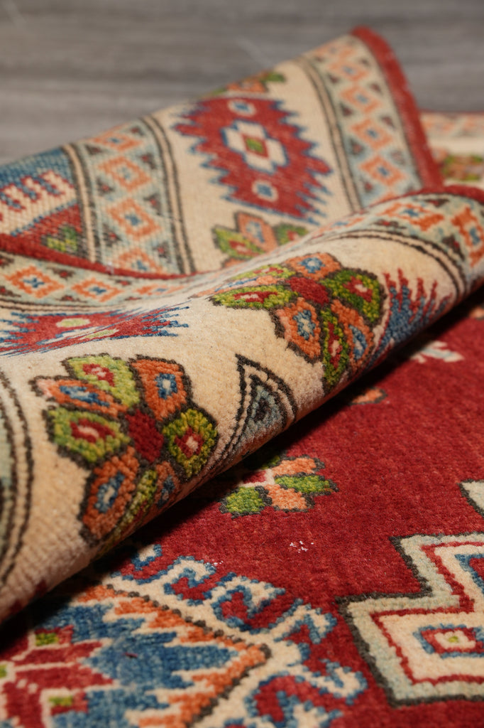 5 x 6.5 Geometric Diamond Kazak Wool Rug #PIX-24200