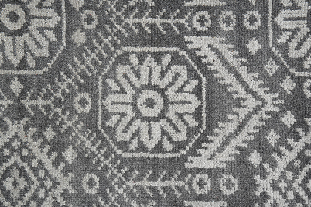 9 x 12 Hand-knotted Contemporary Area Gray Rug #F-5636