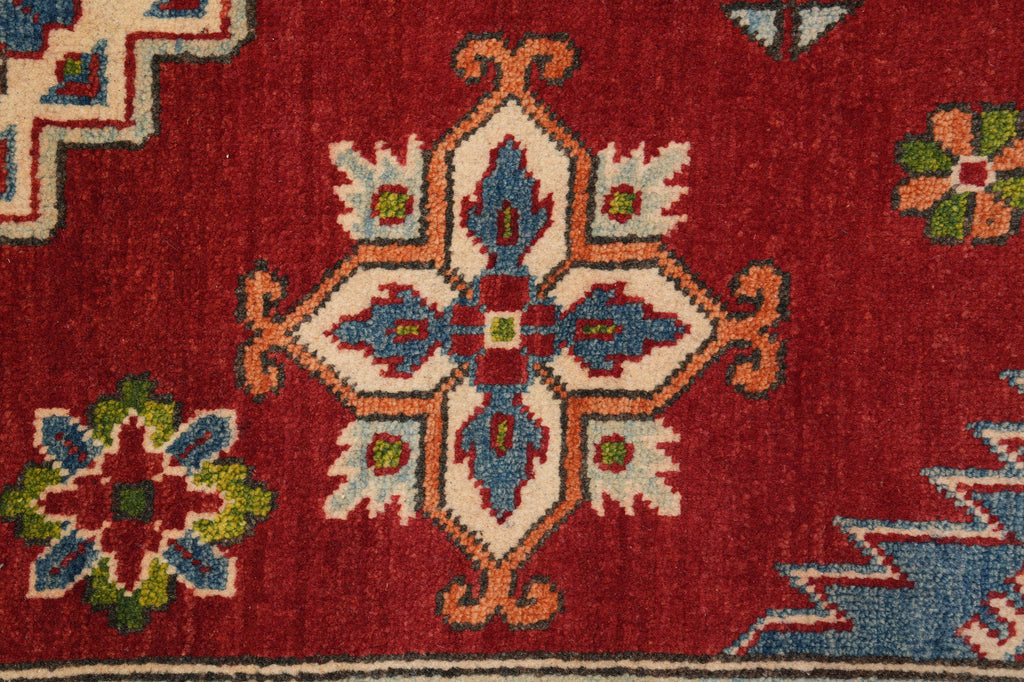 5 x 6.5 Geometric Diamond Kazak Wool Rug #PIX-24200
