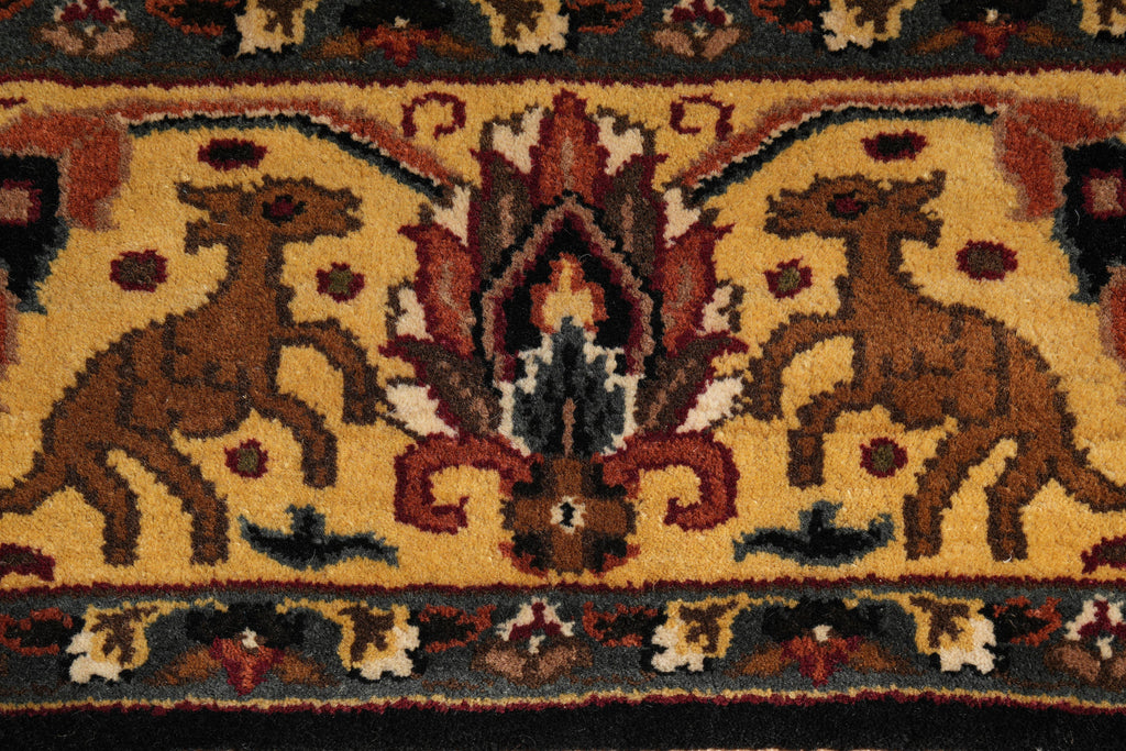 6.9 x 6.10 Feet Square Size New Handmade Wool Rug Animal Motifs #F-4018