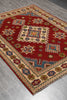 Load image into Gallery viewer, 5 x 6.5 Geometric Diamond Kazak Wool Rug #PIX-24200