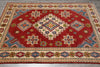 Load image into Gallery viewer, 5 x 6.5 Geometric Diamond Kazak Wool Rug #PIX-24200