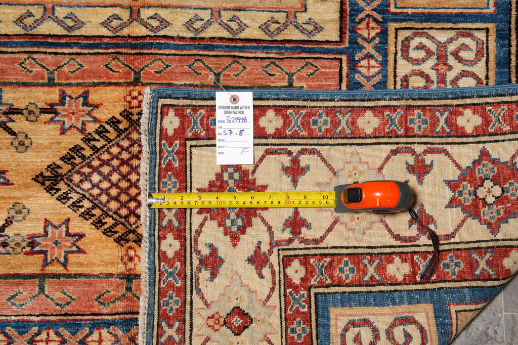 5.7 x 8 Super Kazak Rug Finer Silky Wool #PIX-24946