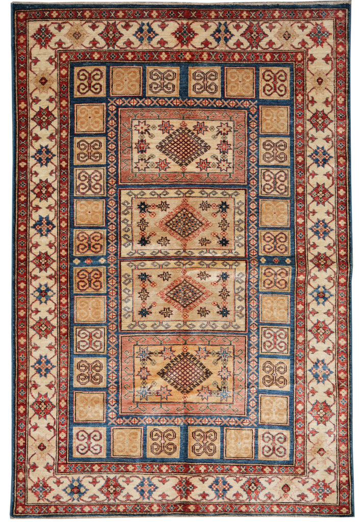 5.7 x 8 Super Kazak Rug Finer Silky Wool