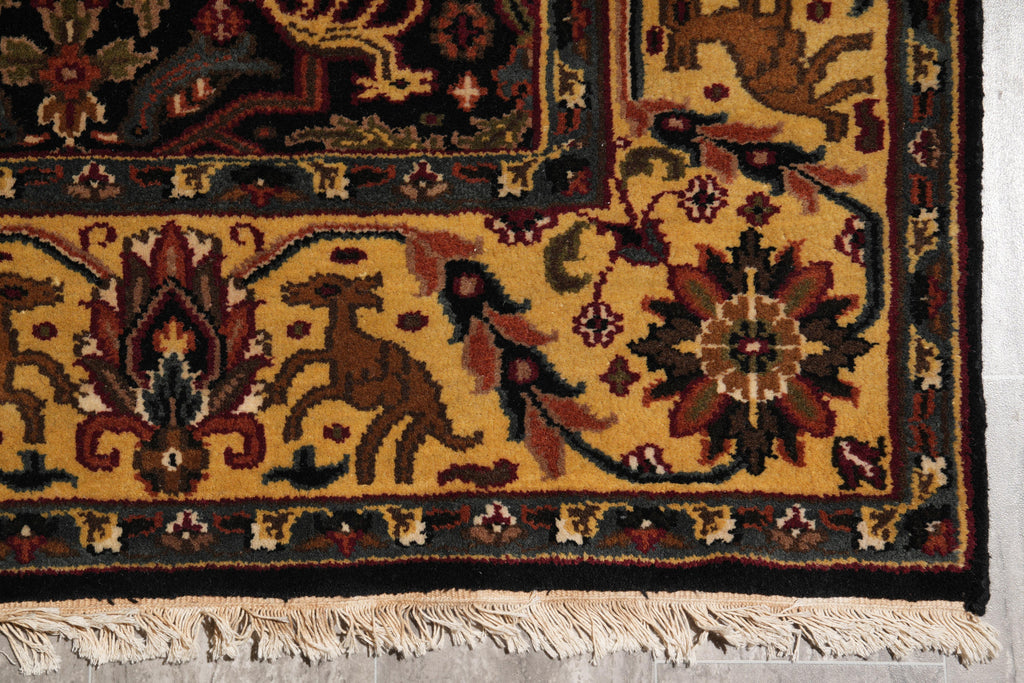 6.9 x 6.10 Feet Square Size New Handmade Wool Rug Animal Motifs #F-4018