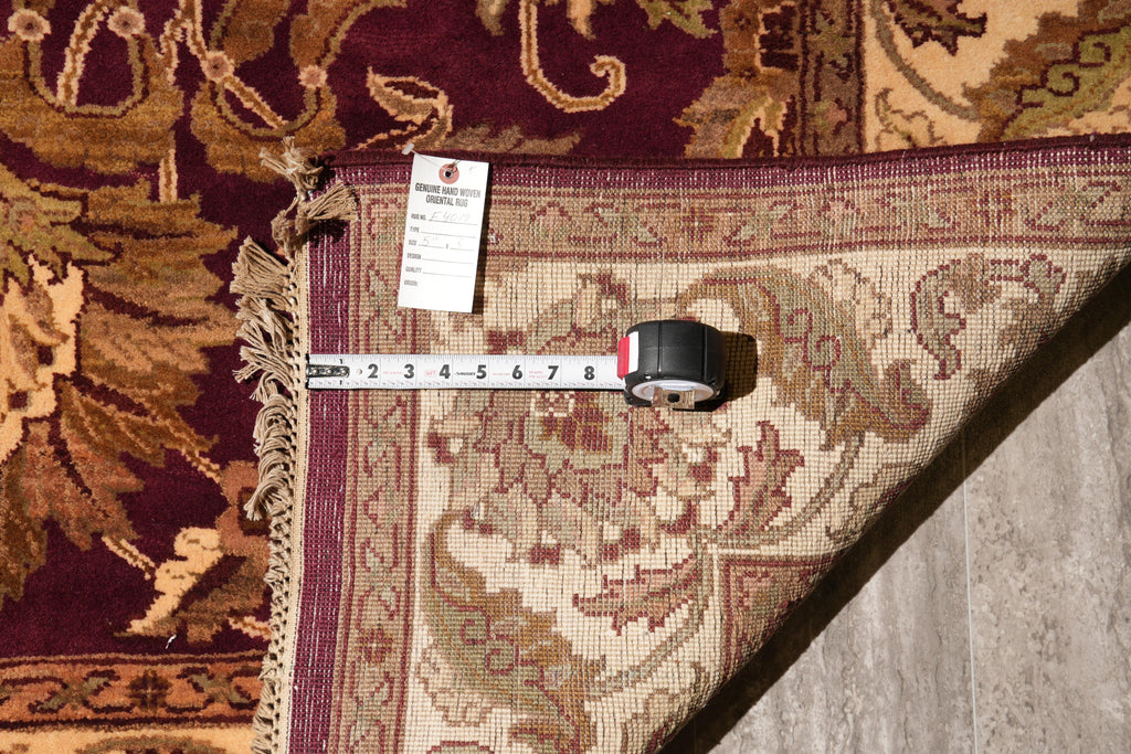 6.0 x 6.0 SQUARE New Handmade Ziglar Rug Burgundy #F-4019