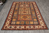 Load image into Gallery viewer, 5.7 x 8 Super Kazak Rug Finer Silky Wool #PIX-24946