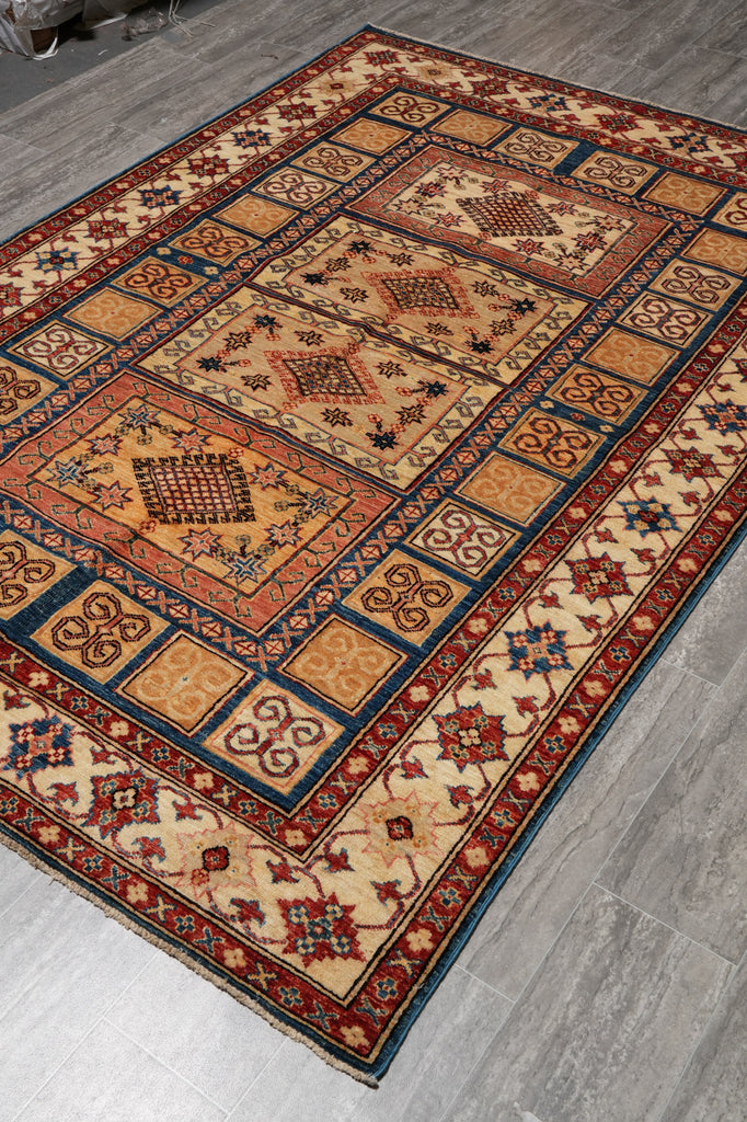 5.7 x 8 Super Kazak Rug Finer Silky Wool #PIX-24946