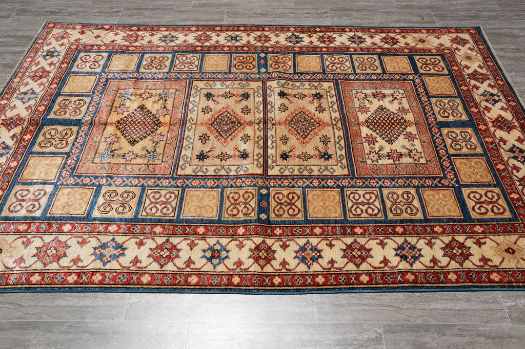5.7 x 8 Super Kazak Rug Finer Silky Wool #PIX-24946