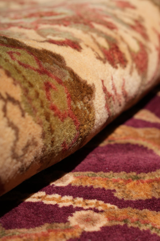 6.0 x 6.0 SQUARE New Handmade Ziglar Rug Burgundy #F-4019