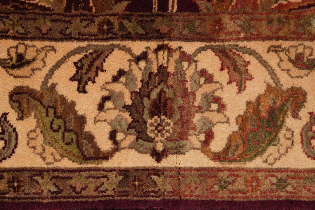 6.0 x 6.0 SQUARE New Handmade Ziglar Rug Burgundy #F-4019