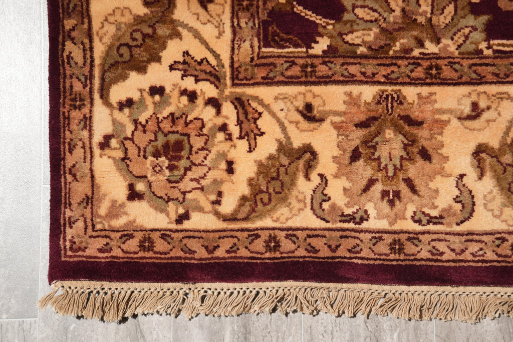 6.0 x 6.0 SQUARE New Handmade Ziglar Rug Burgundy #F-4019