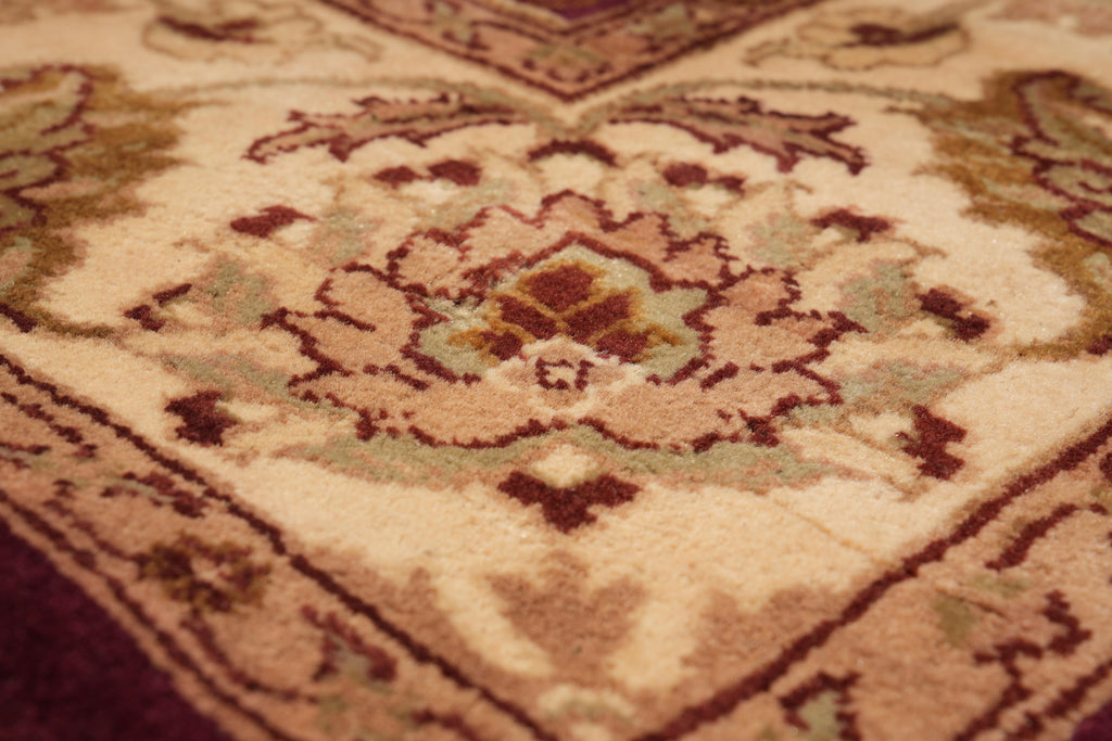 6.0 x 6.0 SQUARE New Handmade Ziglar Rug Burgundy #F-4019