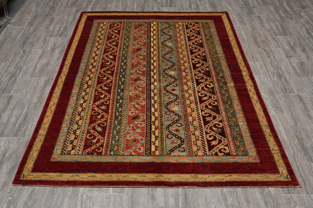 5 x 6.8 Fine Quality Silky Wool Zigler Rug #B-76109
