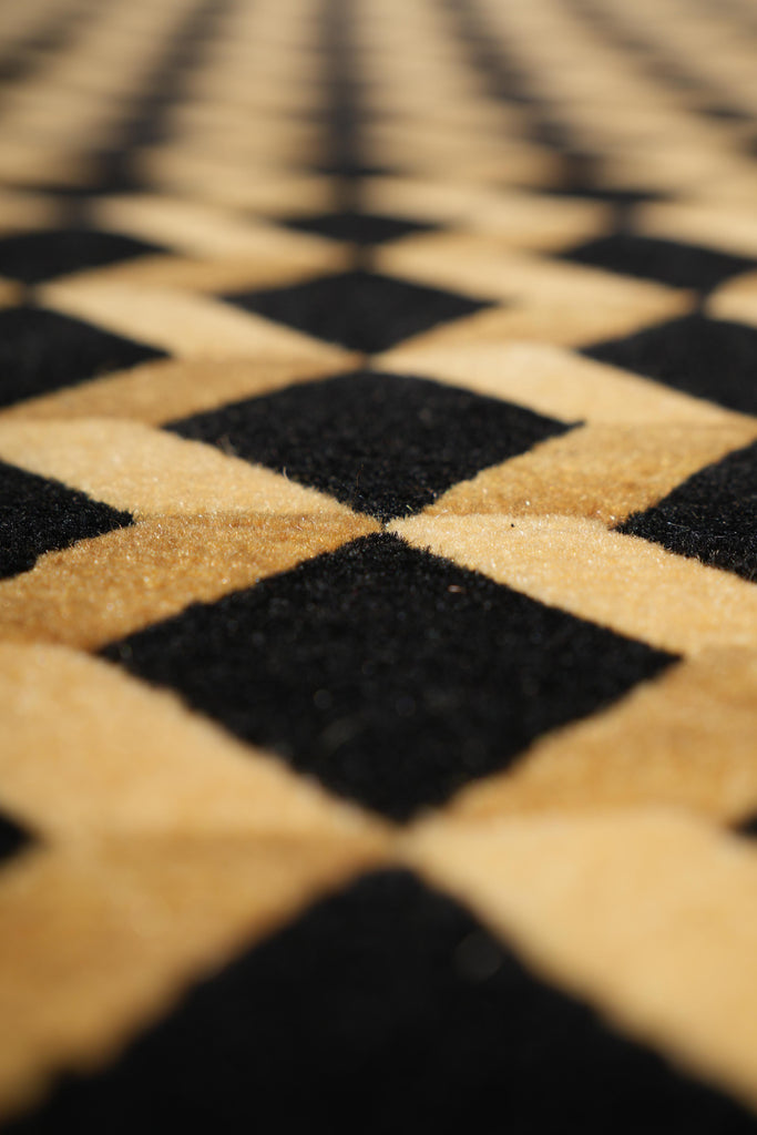 6.1 x 6.0 Square New Handmade Contemporary Rug Black #F-4020