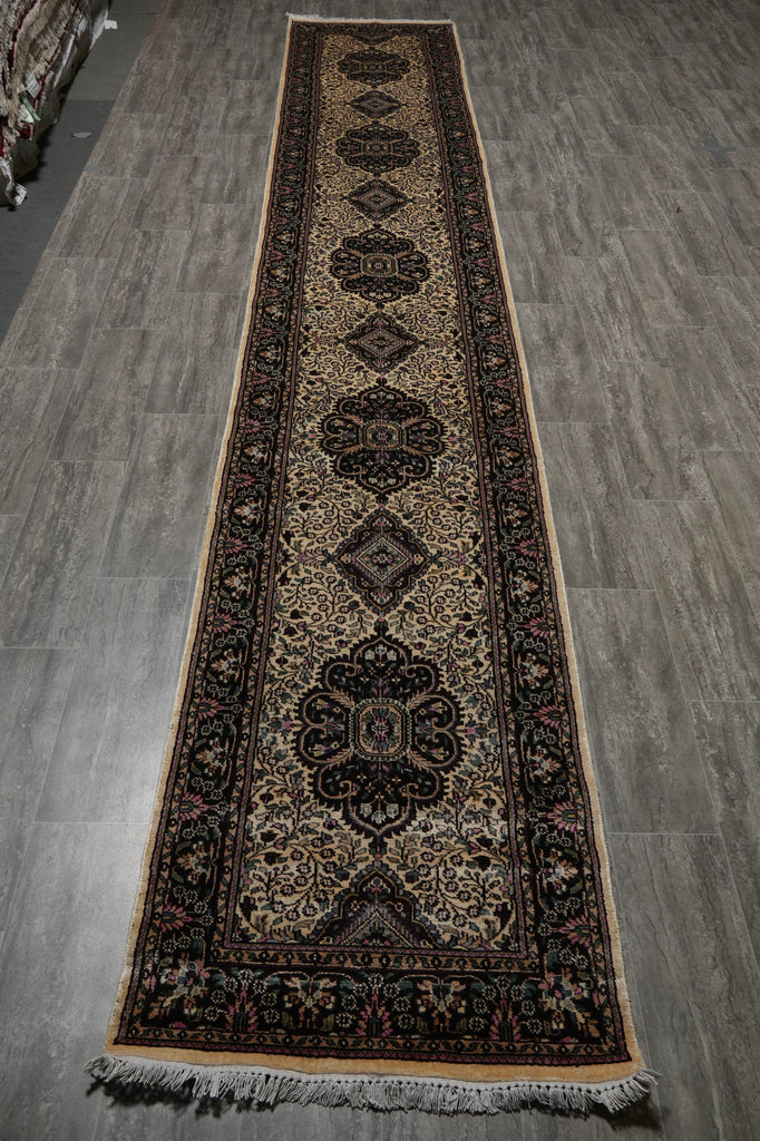 16' Feet Runner Kashmir Bamboo Silk Handmade #55043