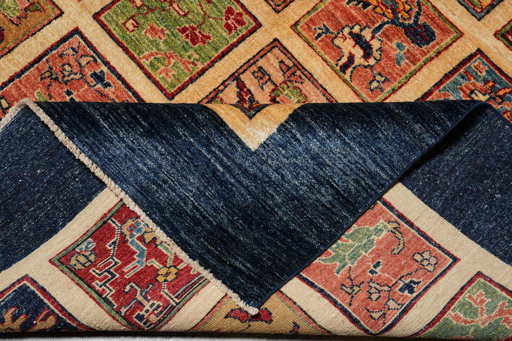 6 x 7.7 Quality Chobi Garden Pattern Rug Super Kazak Fine Silky Wool #PIX-24919