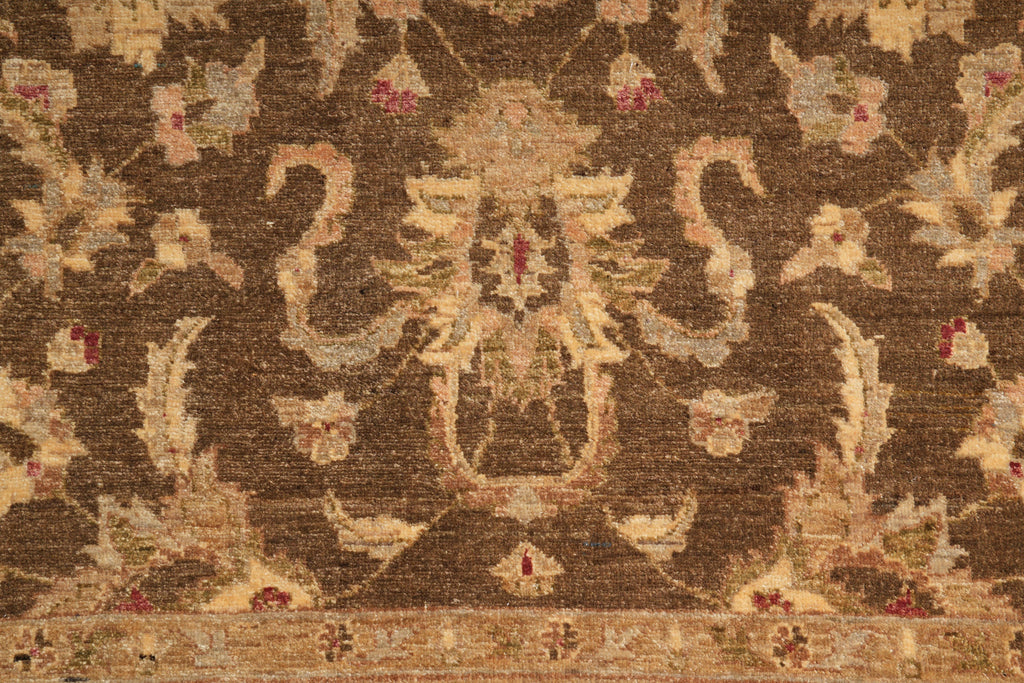 5.9 x  6.0 Feet Square New Handmade Chobi Ziglar Pershawar Rug Brown #F-4021