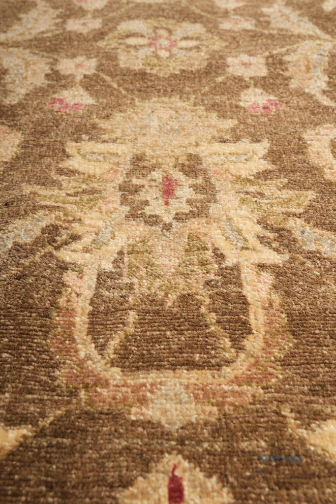 5.9 x  6.0 Feet Square New Handmade Chobi Ziglar Pershawar Rug Brown #F-4021