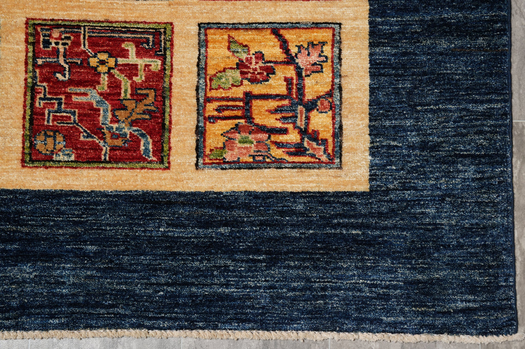 6 x 7.7 Quality Chobi Garden Pattern Rug Super Kazak Fine Silky Wool #PIX-24919