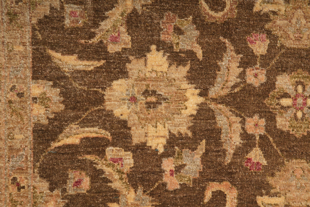 5.9 x  6.0 Feet Square New Handmade Chobi Ziglar Pershawar Rug Brown #F-4021