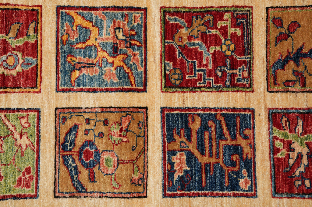 6 x 7.7 Quality Chobi Garden Pattern Rug Super Kazak Fine Silky Wool #PIX-24919
