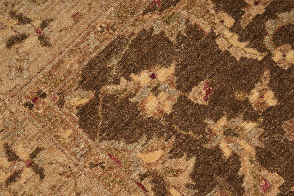 5.9 x  6.0 Feet Square New Handmade Chobi Ziglar Pershawar Rug Brown #F-4021