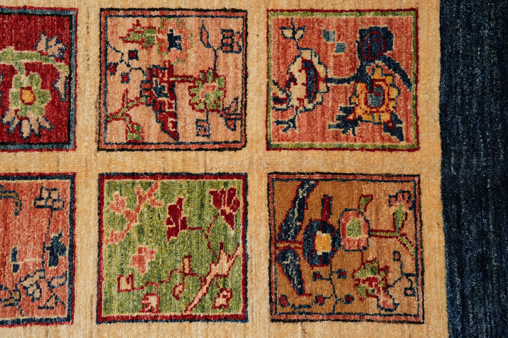 6 x 7.7 Quality Chobi Garden Pattern Rug Super Kazak Fine Silky Wool #PIX-24919