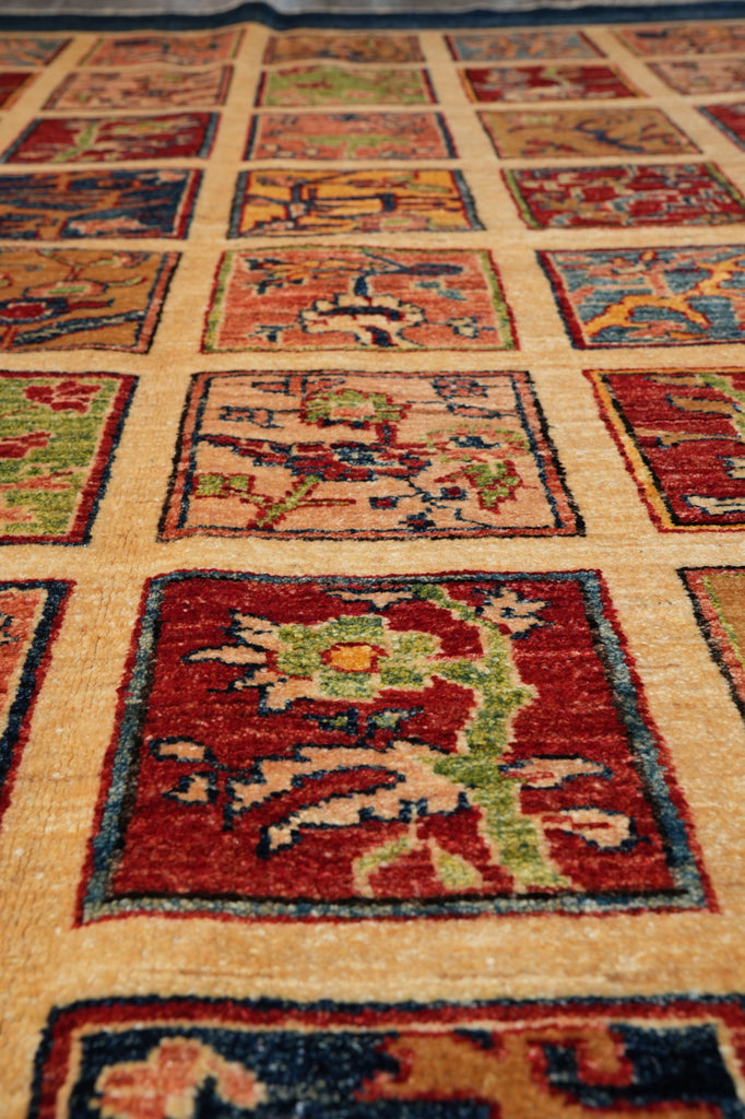 6 x 7.7 Quality Chobi Garden Pattern Rug Super Kazak Fine Silky Wool #PIX-24919