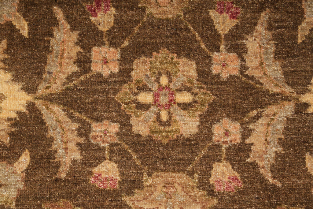 5.9 x  6.0 Feet Square New Handmade Chobi Ziglar Pershawar Rug Brown #F-4021