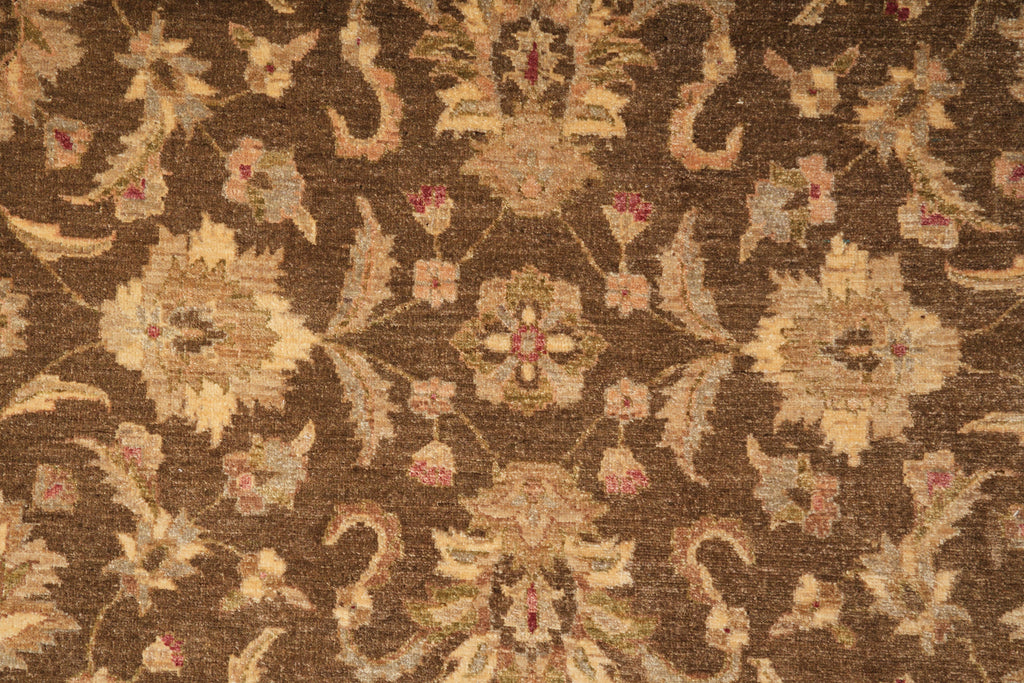 5.9 x  6.0 Feet Square New Handmade Chobi Ziglar Pershawar Rug Brown #F-4021