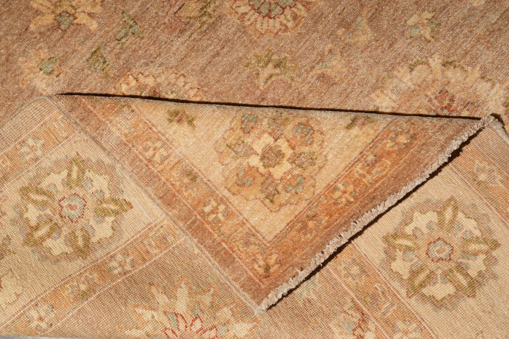 5.5 x 6.0 Feet Square Chobi Peshawar New Rug  Brown Karmel #F-4022