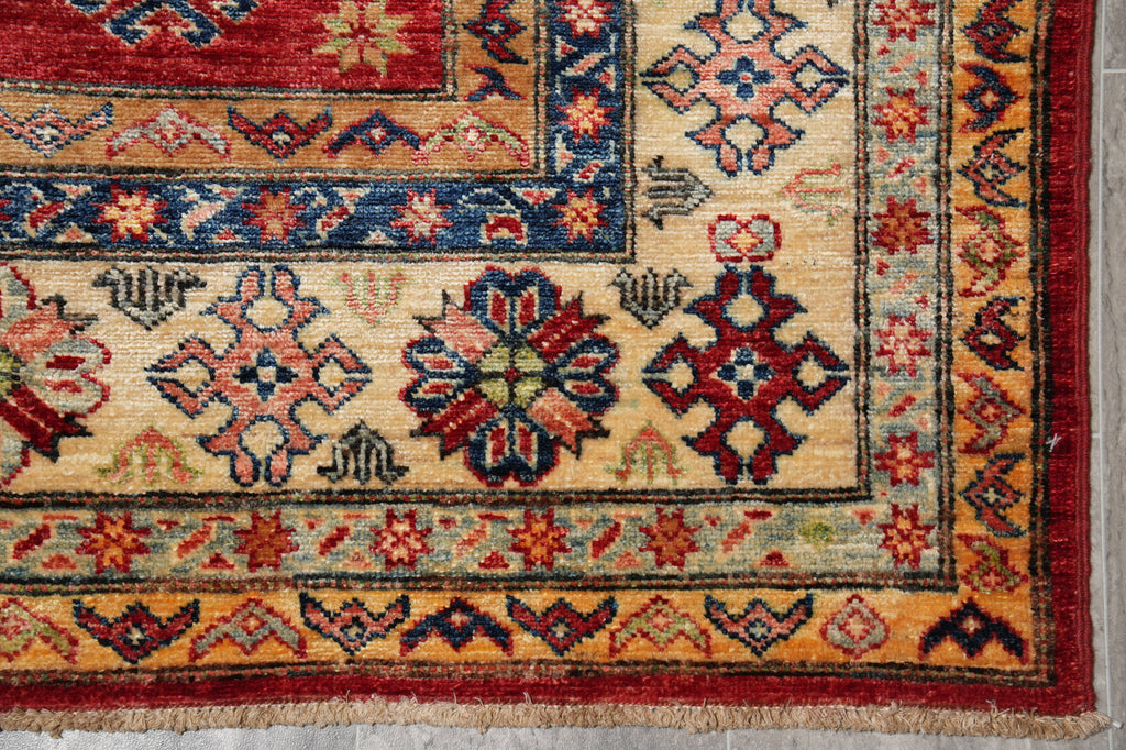 6 x 8 New Super Kazak Shirvan Rug Handmade Afghanistan Fine Silky Wool #PIX-24992