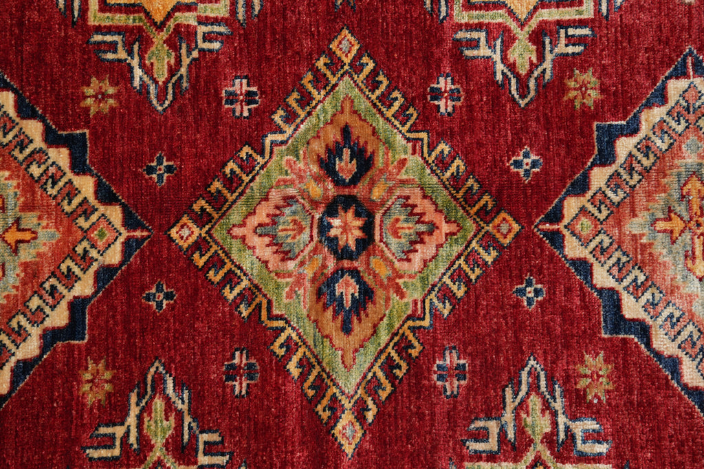 6 x 8 New Super Kazak Shirvan Rug Handmade Afghanistan Fine Silky Wool #PIX-24992