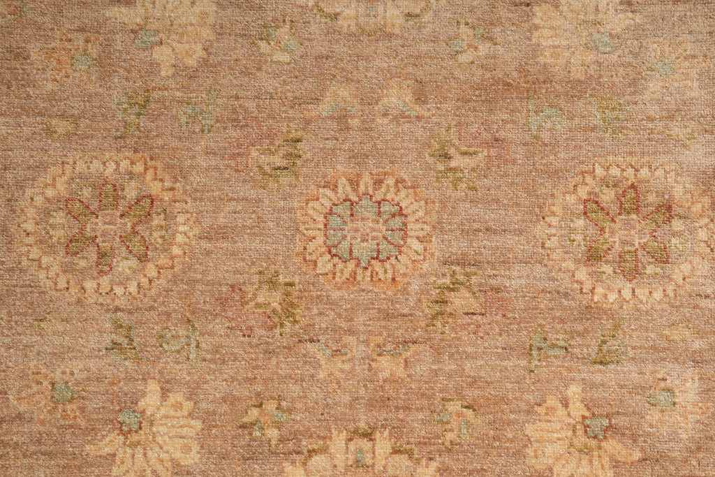 5.5 x 6.0 Feet Square Chobi Peshawar New Rug  Brown Karmel #F-4022