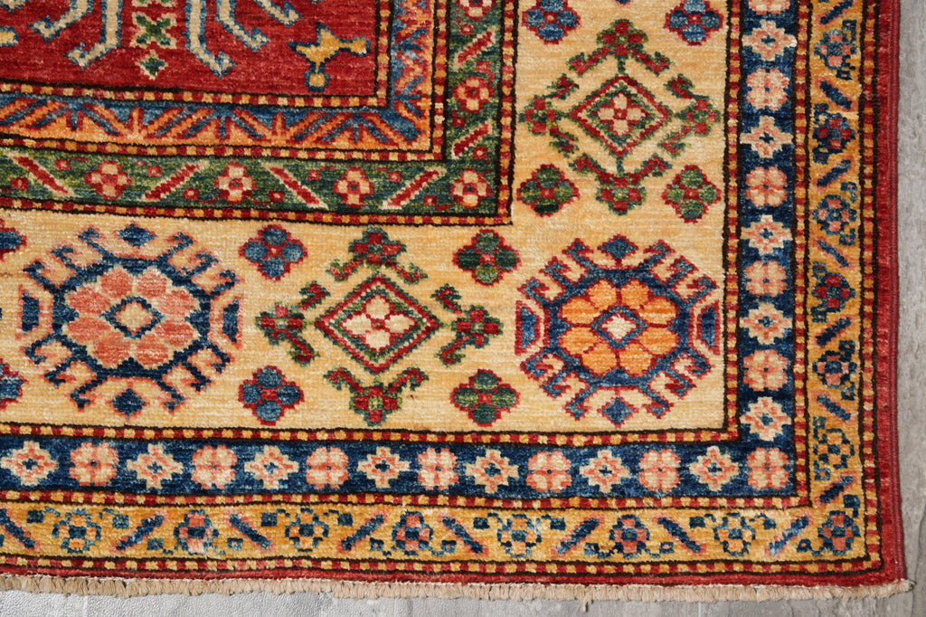 5.8 x 5.9 Square Handmade Wool Kazak Rug #PIX-24922
