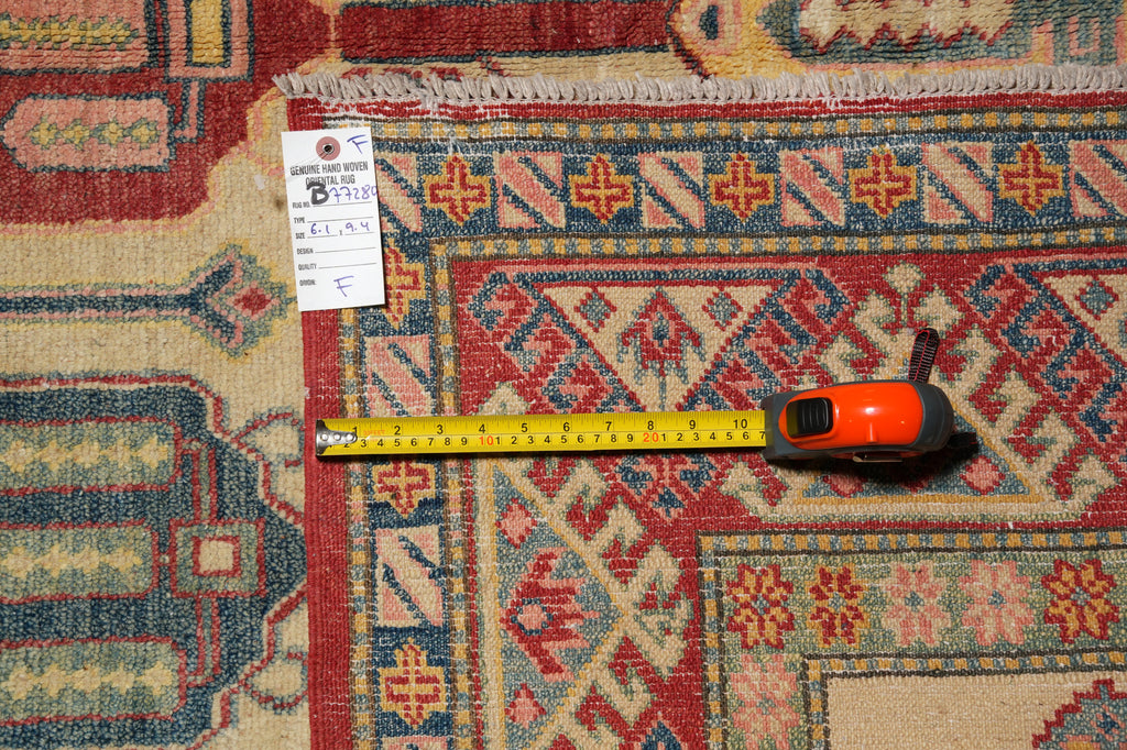 6 x 9.4 New Kazak Caucasion Shirvan Carpet Handmade Afghanistan #B-77280