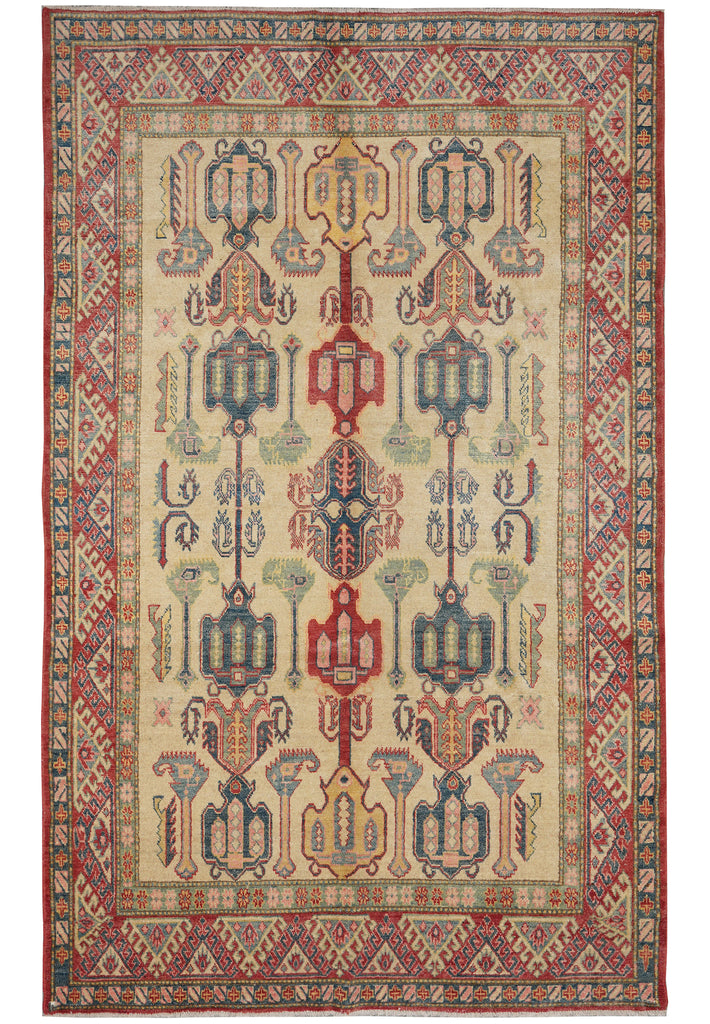 6 x 9.4 New Kazak Caucasion Shirvan Carpet Handmade Afghanistan