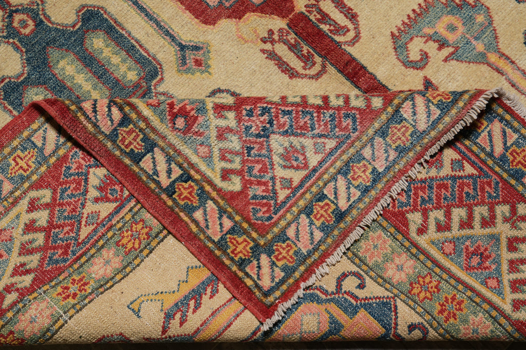6 x 9.4 New Kazak Caucasion Shirvan Carpet Handmade Afghanistan #B-77280