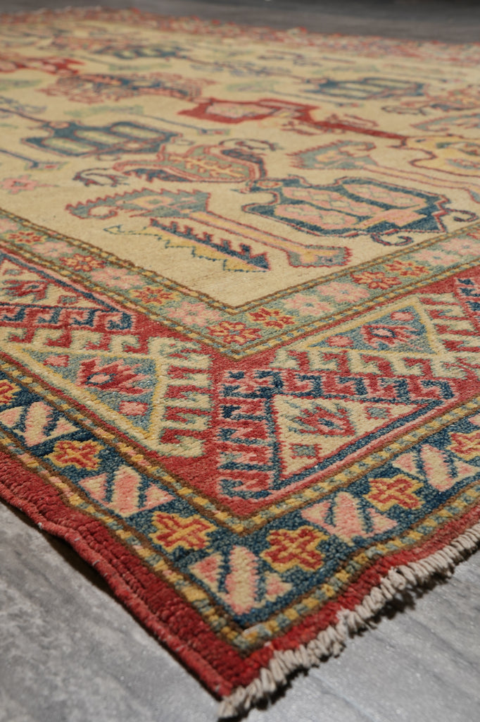 6 x 9.4 New Kazak Caucasion Shirvan Carpet Handmade Afghanistan #B-77280