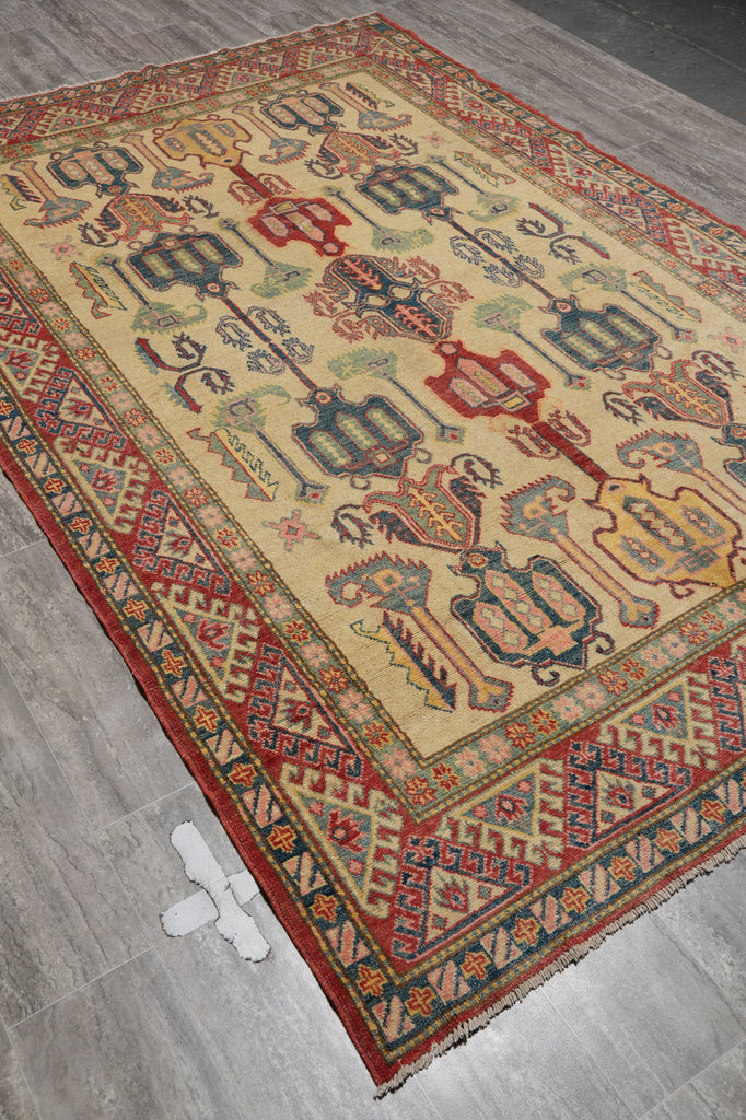 6 x 9.4 New Kazak Caucasion Shirvan Carpet Handmade Afghanistan #B-77280