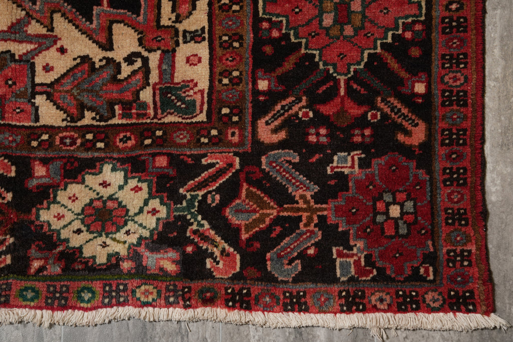 8.5 x 11.9 Old Persian Heriz Tribal Rug #F-4648