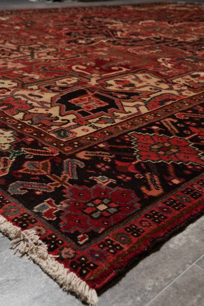 8.5 x 11.9 Old Persian Heriz Tribal Rug #F-4648