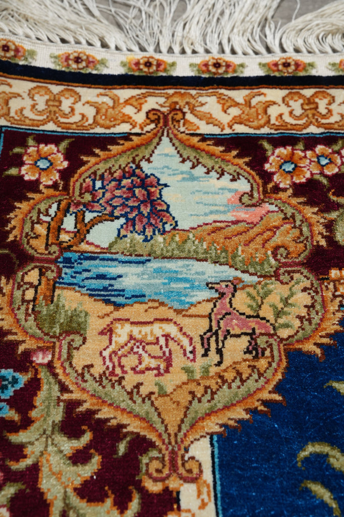 3 x 4 Sceneray Silk Rug Beautiful Carpet #53964