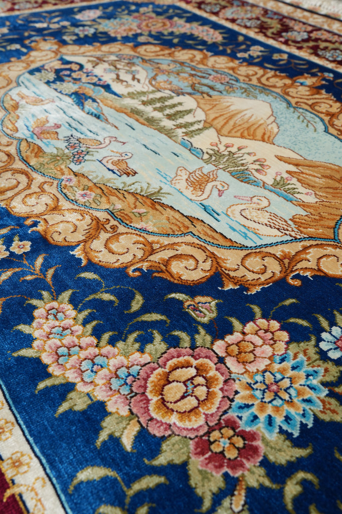 3 x 4 Sceneray Silk Rug Beautiful Carpet #53964