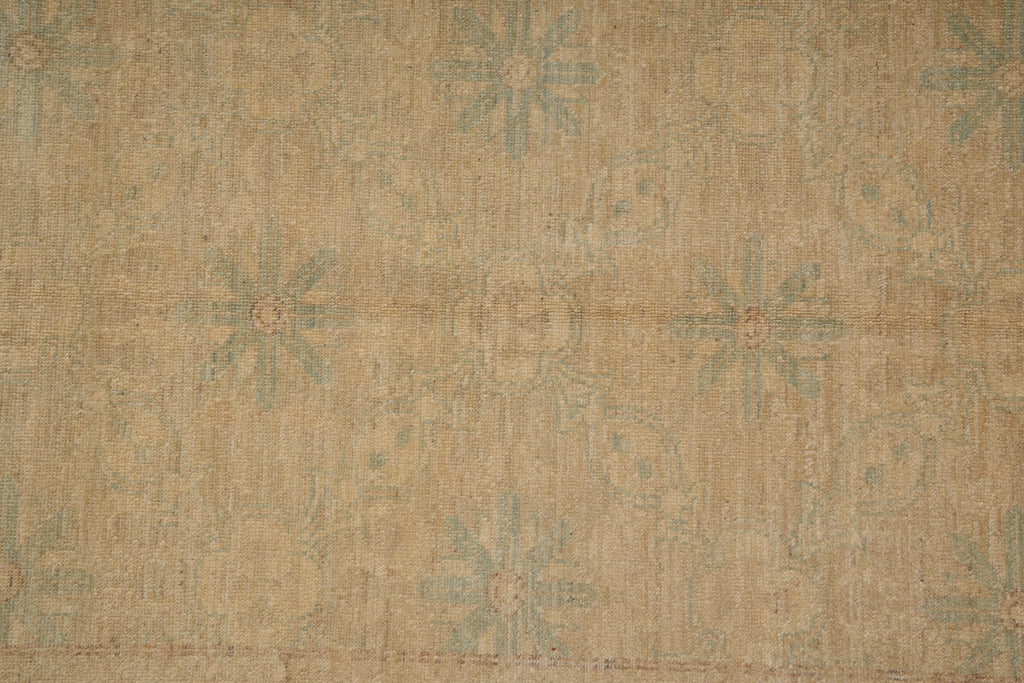 7.7 x 9.6   natural Wool Handmade Ziglar Rug Goldish Green #77545