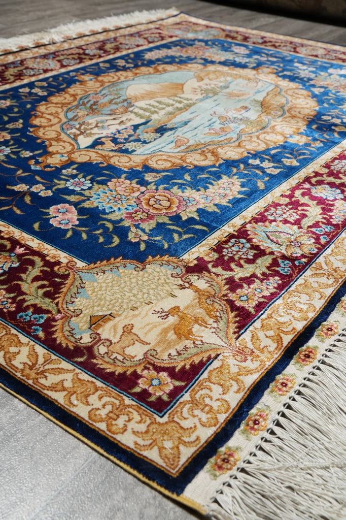 3 x 4 Sceneray Silk Rug Beautiful Carpet #53964