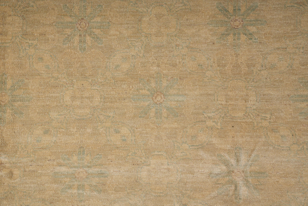 7.7 x 9.6   natural Wool Handmade Ziglar Rug Goldish Green #77545